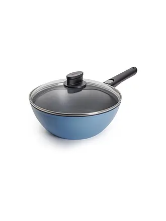 WOLL | Wok mit Deckel 24cm/3l ECOLOUR Himmelblau | 